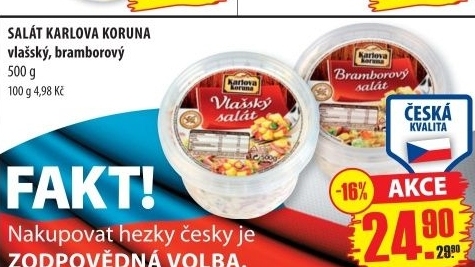 Salat vlassky karlova koruna