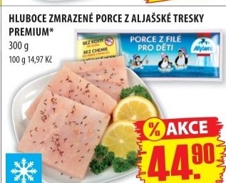 Treska aljasska porce pro deti mrazena mylord