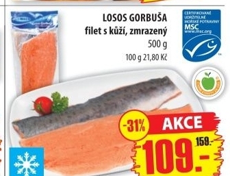 Losos gorbusa mrazeny nowaco