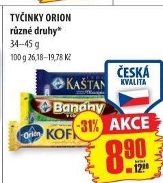 Tycinky cokoladove orion