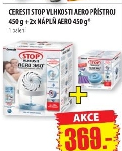Pohlcovac vlhkosti aero 360 ceresit