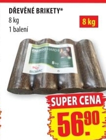 Brikety drevene biomac