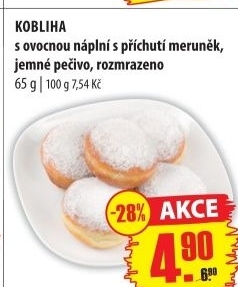 Kobliha s ovocnou naplni