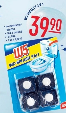 Tablety do nadrzky wc gelove w5