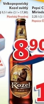 Pivo svetle vycepni 10 velkopopovicky kozel