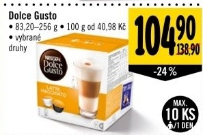 Kapsle dolce gusto nescafe