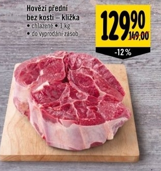 Hovezi predni bez kosti klizka