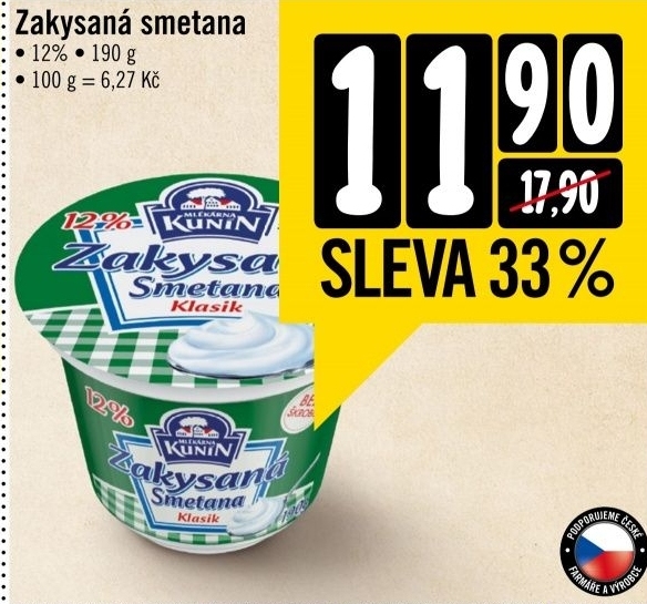 Smetana zakysana klasik kunin 12