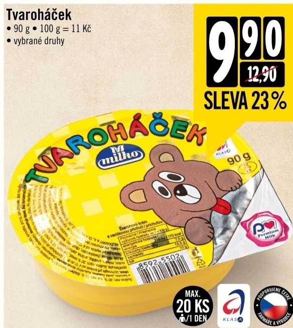 Dezert tvarohacek milko