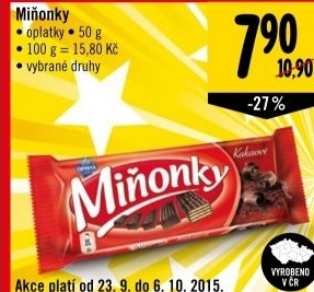 Oplatky minonky opavia