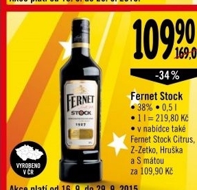 Liker bylinny fernet stock