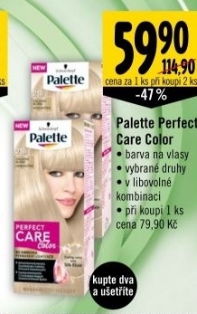 Barva na vlasy perfect care color palette schwarzkopf