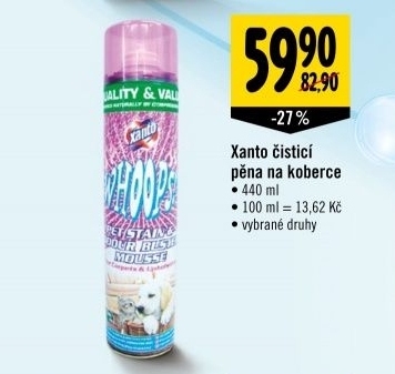 Pena cistici na koberce xanto