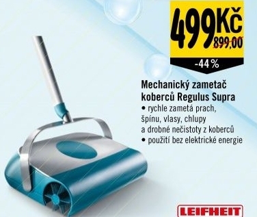 Zametac kobercu mechanicky leifheit