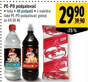 Podpalovac pevny pe po