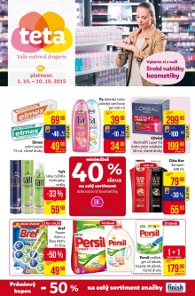 akční leták Teta drogerie 1.10.2015-10.10.2015