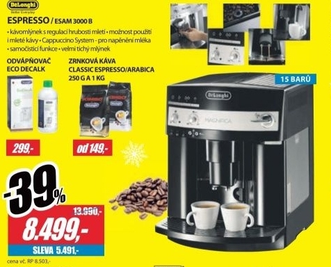 DeLonghi ESAM 3000B, espresso