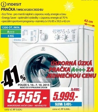 Indesit IWSC61253C ECO EU, pračka