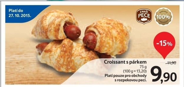 Croissant s parkem