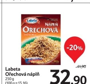 Napln orechova labeta