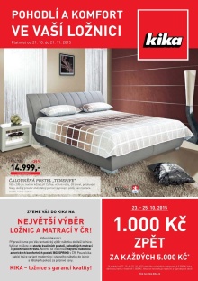 akční leták Kika nábytek 21.10.2015-21.11.2015