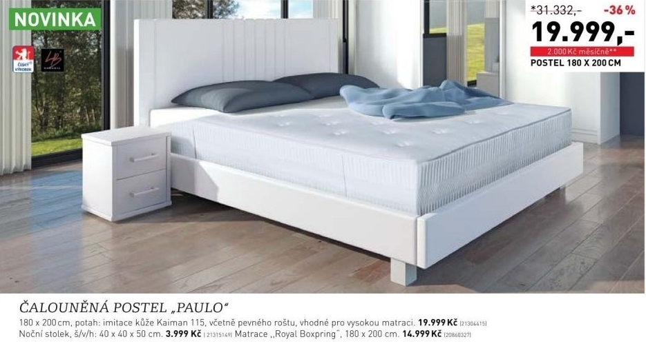 Paulo, čalouněná postel