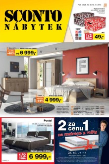 akční leták Sconto nábytek 28.10.2015-10.11.2015