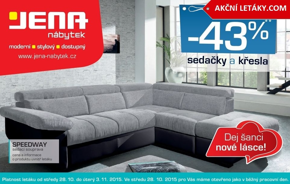 Akční nabídka sedacích souprav a křesel
