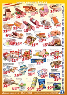 akční leták ESO MARKET 4.11.2015-15.11.2015