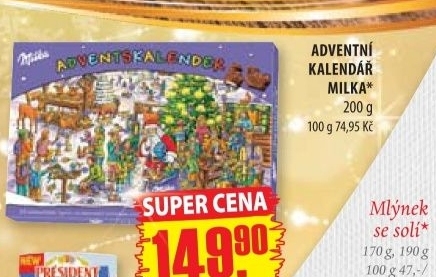 Kalendar adventni milka