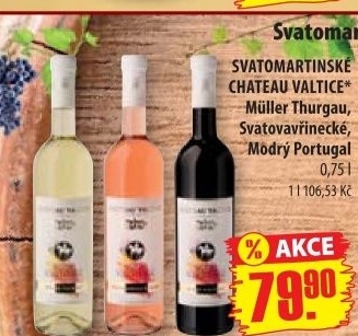 Vino muller thurgau chateau valtice svatomartinske