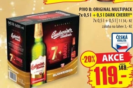 Pivo svetly lezak b original budweiser budvar