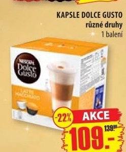 Kapsle dolce gusto nescafe