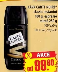 Kava instantni carte noire