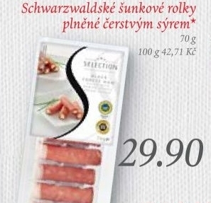 Rolky schwarzwaldske plnene selection