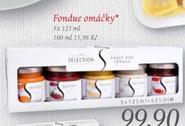 Omacka fondue selection