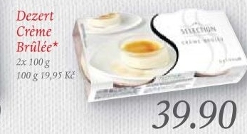 Dezert creme brulee selection