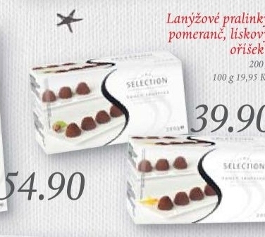 Bonboniera pralinky lanyzove selection