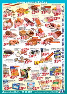 akční leták ESO MARKET 18.11.2015-29.11.2015