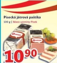 Pastika jatrova pisecka maso uzeniny pisek