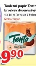 Toaletni papir 2vrstvy tento