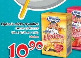 Napoj mleko ochucene lipanek