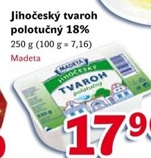 Tvaroh polotucny jihocesky madeta