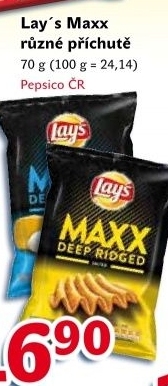 Chipsy vroubkovane maxx lay s