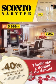 akční leták Sconto nábytek 25.11.2015-23.12.2015