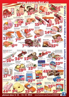 akční leták ESO MARKET 2.12.2015-13.12.2015