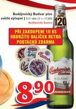 Pivo svetle vycepni b classic budweiser budvar