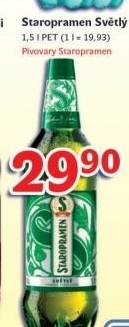 Pivo svetle vycepni 10 staropramen