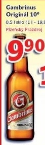 Pivo svetle vycepni original 10 gambrinus