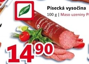 Salam vysocina pisecka maso uzeniny pisek